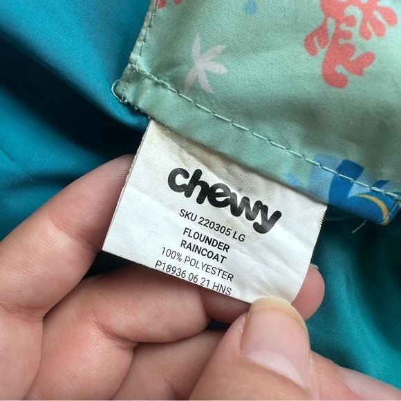 Disney X Chewy | Lightweight Flounder Print Dog & Cat Raincoat | Size Large - Picture 10 of 11